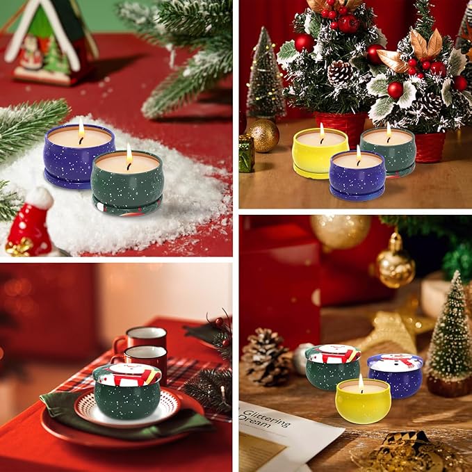 Scented Candles for Christmas, 3 Pack Scented Candles Gift Set, Soy Wax Aromatherapy Candles for Home Scented, Christmas Gifts