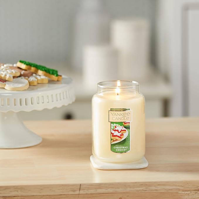 Yankee Candle Christmas Cookie Scented Classic 22oz Large Jar Single Wick Candle Over 110 Hours of Burn Time
