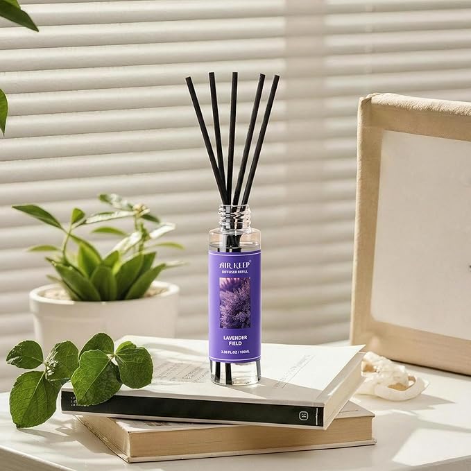 Airkeep Reed Diffuser Oil Refill/Lavender Field/3.38 oz / 1 Pack/Air Freshener & Aromatherapy Essential Oil Blend for Home Fragrance ?€? Scented Refill Oil for Bathroom, Bedroom & Home Decor