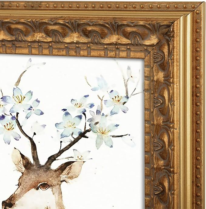Golden State Art, 8X10 Ornate Finish Photo Frame, Bronze Color, Real Glass