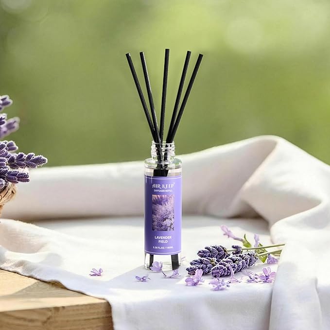 Airkeep Reed Diffuser Oil Refill/Lavender Field/3.38 oz / 1 Pack/Air Freshener & Aromatherapy Essential Oil Blend for Home Fragrance ?€? Scented Refill Oil for Bathroom, Bedroom & Home Decor