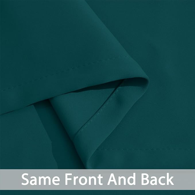 Yakamok Blackout Curtains for Bedroom 2 Panels Set 84 Inch Length Thermal Insulated Room Darkening Dark Black Out Drapery Grommet Window Treatments Drapes for Living Room, 38x84, Dark Teal