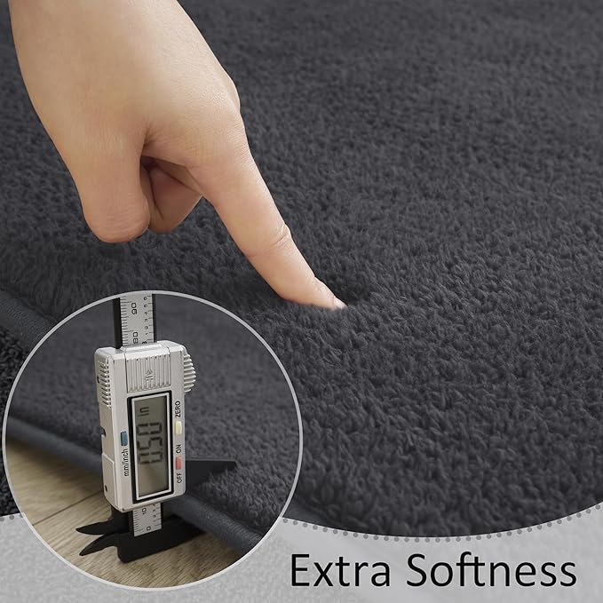 Soft Rugs for Living Room 6x9 Dark Grey, Minimalist Area Rug for Bedroom Nursery Dining Table Dorm, Large Throw Rugs for Men Boys Girls Kids Room Indoor Floor Carpets