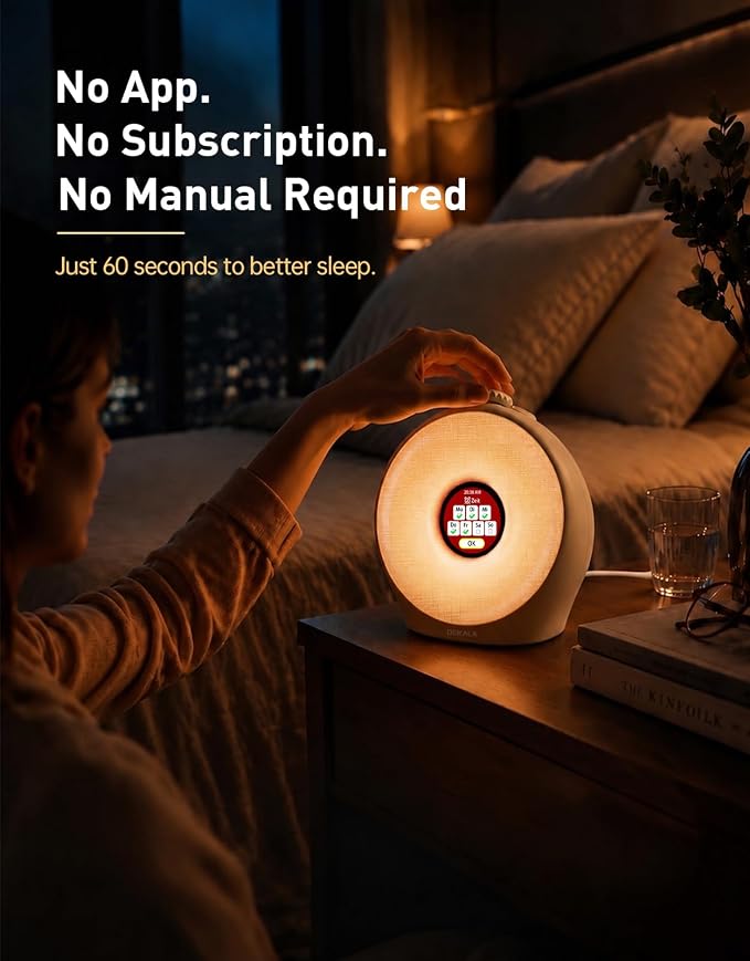 Dekala Sunrise Alarm Clock for Heavy Sleepers with Pulse Wake, Sunset Sound Machine with Breathing Ambient Light, Loud Alarm for Bedrooms, Wake Up Light, Digital Color Display & 7 Themes, No App - Image 7