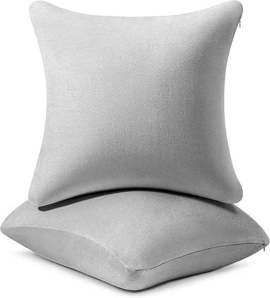 AM AEROMAX 20 ×20 Pillow Insert (Pack of 2) Memory Foam Throw Pillow Insert Sham Square for Decorative Cushion Bed Couch Sofa Without Deform After Longtime Use(Grey)