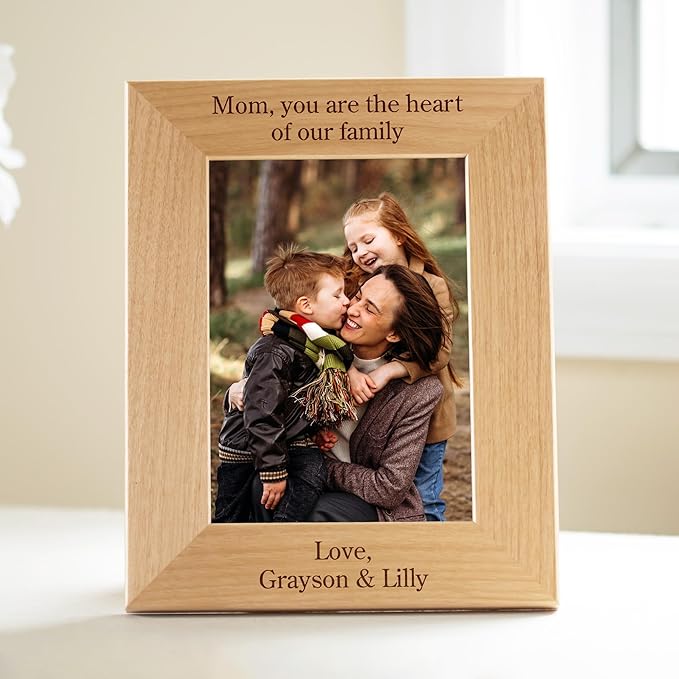 Lifetime Creations Create Your Own Personalized Picture Frame: Engraved Custom Wood Photo Frame, Customizable Gift for Wedding, Anniversary, Birthday (8x10 Inch Portrait)