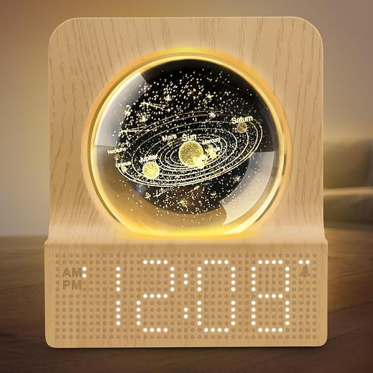 DreamSky Space Alarm Clock for Kids Teens with RGB Night Light for Bedroom by DreamSky