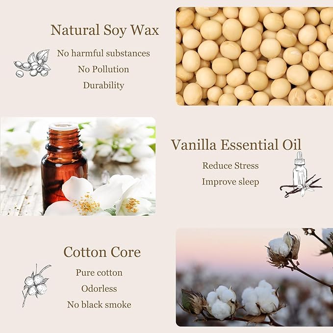 Lihome Happy Birthday Candle - Birthday Gifts for Women, Men, Mom, Dad, Sister, Teacher, Friends - Best Gifts for Her Ideas, Natural Soy Wax Vanilla Scented Candles (Pack of 2)