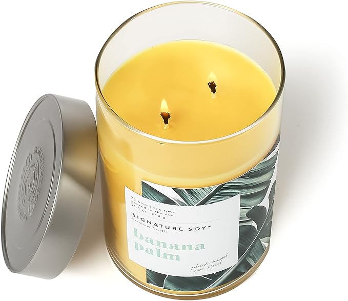 Signature Soy Scented Candle, Banana Palm, Extra Large Jar