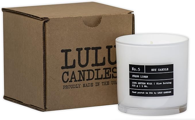 Lulu Candles | Island Coconut | Luxury Scented Soy Jar Candle | Hand Poured in The USA | Highly Scented & Long Lasting (9 Oz.)