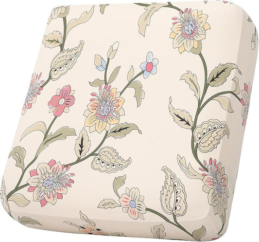 hyha Printed Couch Cushion Covers, Floral Sofa Covers Washable for 3 Cushion Couch, Stretch Pattern Outdoor Cushion Covers for Patio Furniture with Elastic Bottom(Large, Tropical Flowers)