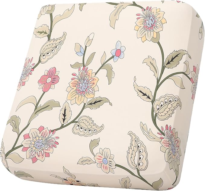 hyha Printed Couch Cushion Covers, Floral Sofa Covers Washable for Cushion Couch, Stretch Pattern Outdoor Cushion Covers for Patio Furniture with Elastic Bottom(Small, Tropical Flowers)