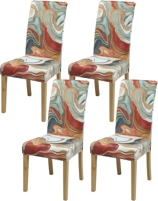 BIETYONE Chair Covers,Dining Room Chair Covers Set of 4,Stretch Kitchen Chair Cover,Washable Dining Chair Cover,Parsons Chair Slipcovers Protective,for Home,Restaurant,Banquet