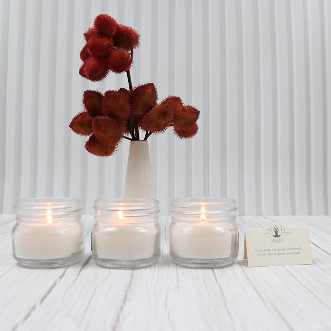 Hosley Jar Candle Orange Cassis Scented Classic 3oz Clear Glass Jar Single Wick Candle, Over Upto 20 Hours of Burn Time, Ideal for Creating Relaxing Ambience & Holiday Gifting