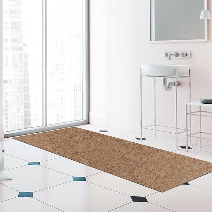 Runner Rug 3 ft x 37 ft Carpet Runners, Indoor/Outdoor Hallway Kitchen Entryway Bedroom Area Rugs with Non-Slip Rubber Backing, Garage mat, Sand, Custom