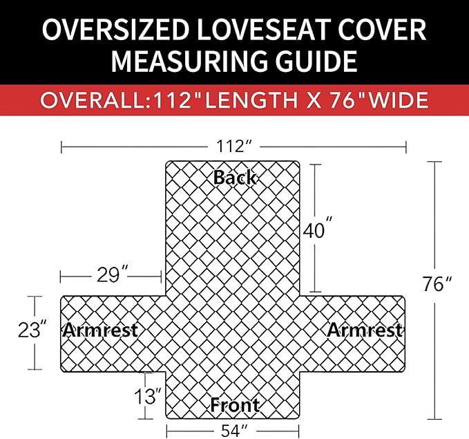 Easy-Going Sofa Slipcover Reversible Loveseat Sofa Cover Couch Cover for 2 Cushion Couch Furniture Protector with Elastic Straps for Pets Kids Dog Cat (Oversized Loveseat, Brown/Beige)