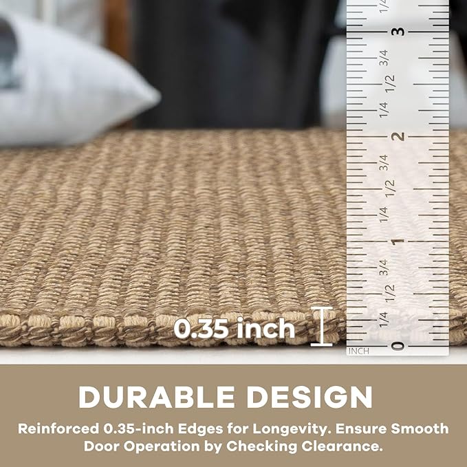 KOZYFLY Boho Runners for Hallways 3x10 ft Washable Kitchen Runner Non Slip Rubber Backed Hallway Rugs Cotton Entryway Runner Rug Floor Carpet for Indoor Hall, Backdoor, Kitchen, Tan/Orange/Brown