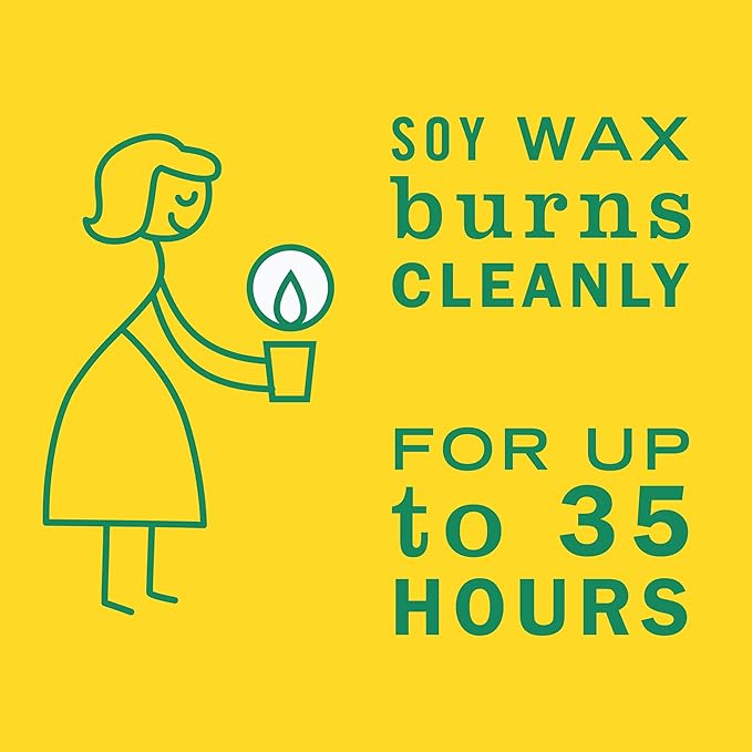 MRS. MEYER'S CLEAN DAY Soy Aromatherapy Candle,35 Hour Burn Time,Made with Soy Wax and Essential Oils,Honeysuckle,7.2 Oz,(Pack of 6)