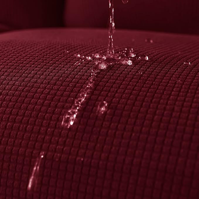 FORCHEER Office Chair Armrest Covers Stretchable Water Resistant Spandex Stretch Jacquard Elastic Band Computer Office Chair Arm Pad Covers Chair Slipcover for Desk Chairs Arm 2P-Wine Red