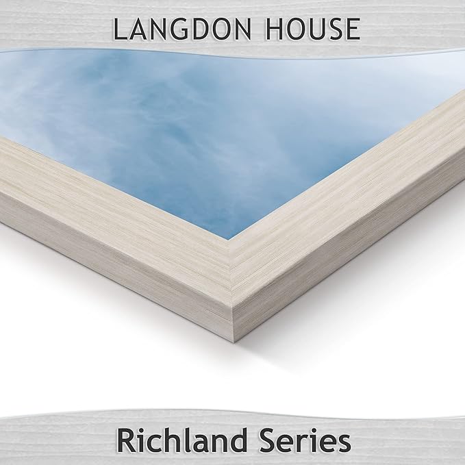 Langdon House 4x6 Picture Frames (Almond White, 6 Pack) Woodgrain Style, Wall Mount or Table Top, Richland Collection