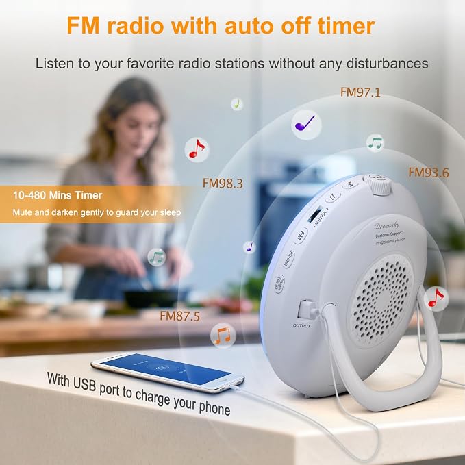 DreamSky Digital FM Radio with Bluetooth Speaker and Sleep Timer for Kids - Image 2
