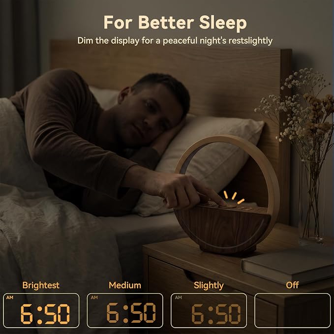 Vivilumens Sunrise Alarm Clock with Sound Machine & Night Light - Image 6