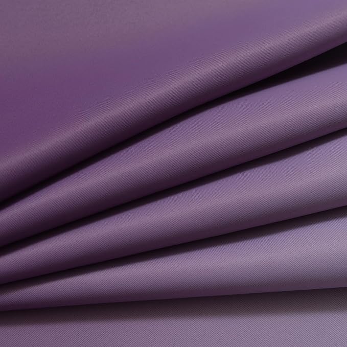 Yakamok Room Darkening Ombre Curtains 84 Inch Length, Purple and Greyish White Thermal Insulated Gradient Color Curtains,Light Blocking Grommet Window Drapes for Bedroom,70 Inch Width,2 Panels