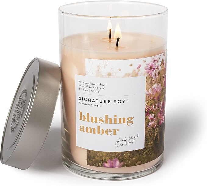 Signature Soy Lidded Blushing Amber Scented Candle Extra Large Jar