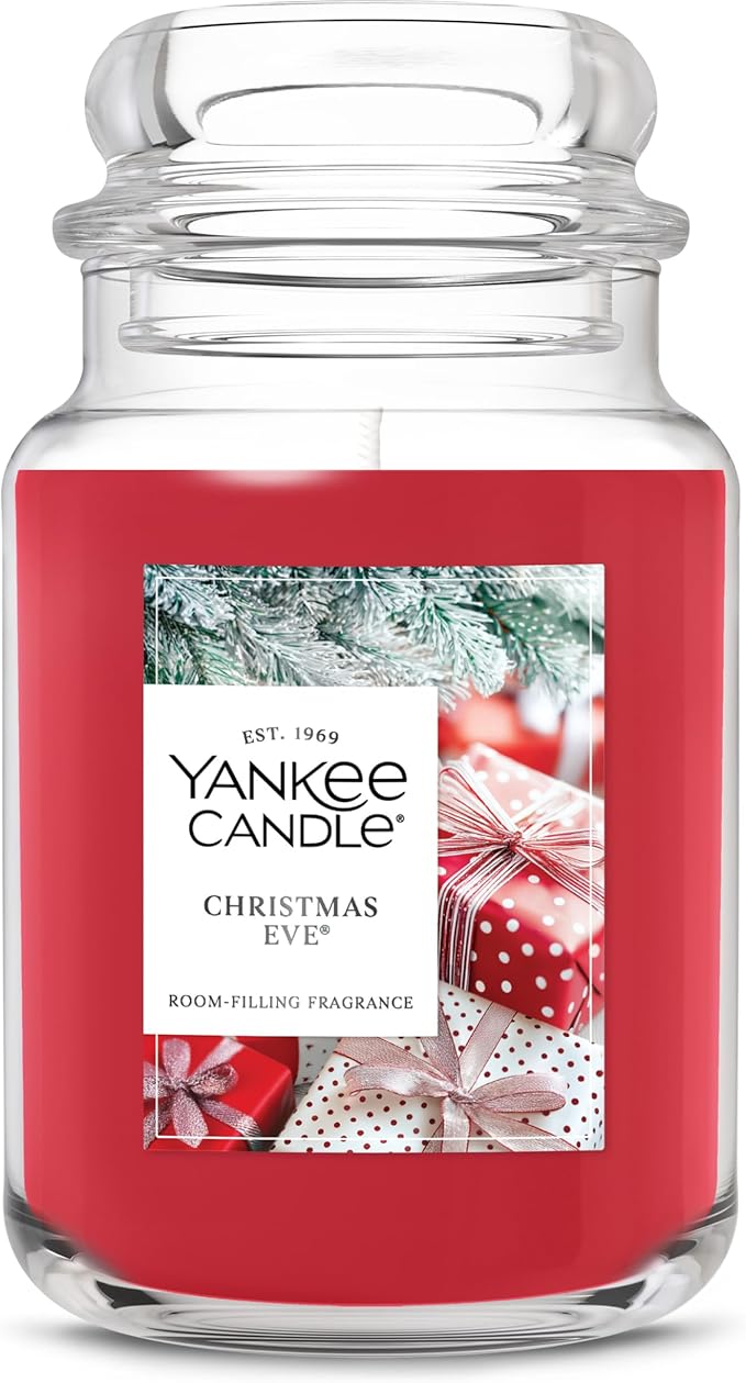 Yankee Candle Christmas Eve, Christmas Scented Candle, 22oz Large Jar with up to 150 Hour Burn Time, Giftable, Holidays