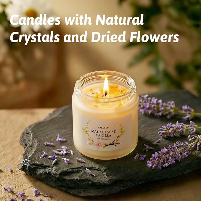 8 Pack Scented Candles for Home,28oz Crystal Soy Candles-200 Hour Long Lasting,Aromatherapy Candle Sets for Women Gift,Perfect for Valentine's Day,Mother's Day, Birthdays, Anniversaries