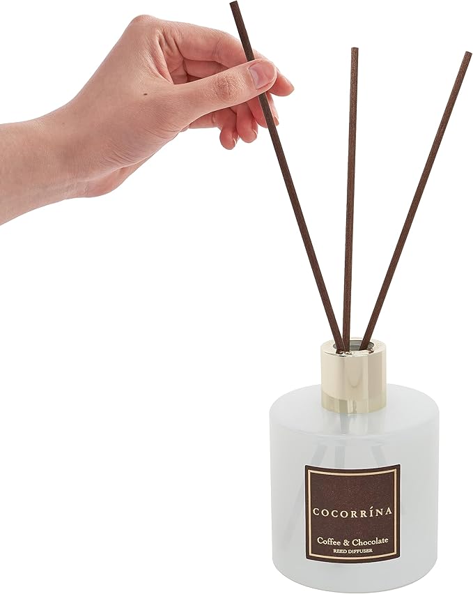 Cocorr??na Reed Diffuser Sets - Coffee & Chocolate Scented Diffuser with Sticks Home Fragrance Reed Diffuser for Bathroom Shelf Decor