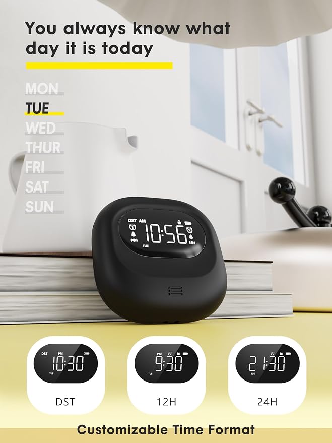 ROCAM Vibrating Alarm Clock Bed Shaker, Rechargeable 3000mAh Battery - Image 8
