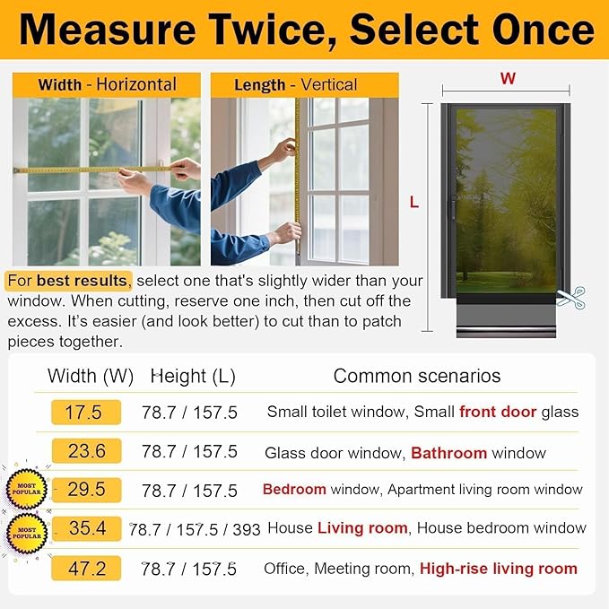 Dwersty One Way Privacy Window Film Heat Sun Blocking, Window Tint for Home, Reflective Mirror for Glass Windows Cover, Static Cling, Removable, Anti-UV, Anti-Glare, Grey,35.4 Inch x 78.74 Inch