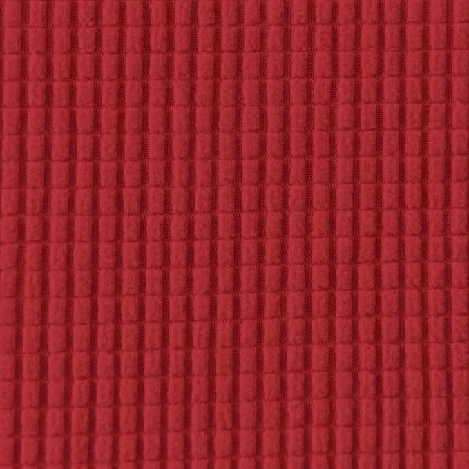 Easy-Going Stretch Futon Slipcover Armless Futon Bed Cover Furniture Protector Without Armrests with Elastic Bottom for Kids, Soft Jacquard Fabric Small Checks (Medium, Christmas Red)