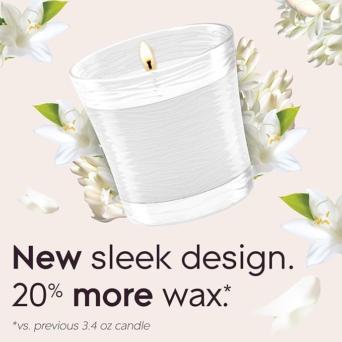 Glade 1-Wick Scented Candle Jar, Clean Linen, Air Freshener Infused with Essential Oils, 4.08 Oz, 3 Count