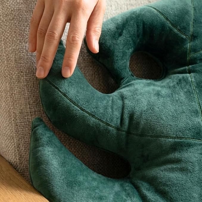 Green Philosophy Co. Monstera Leaf Pillow – Soft 3D Plant Throw Pillow, Deep Forest Green Decorative Leaf Shaped Pillow for Couch, Bed & Nursery, for Plant Lovers