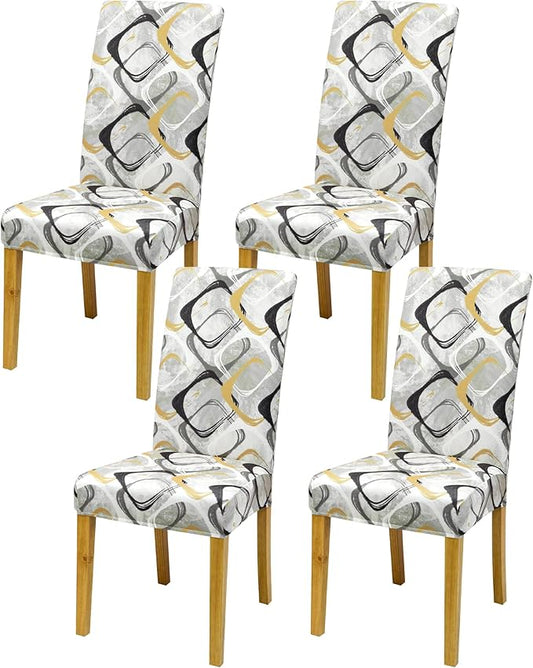 BIETYONE Chair Covers,Dining Room Chair Covers Set of 4,Stretch Kitchen Chair Cover,Washable Dining Chair Cover,Parsons Chair Slipcovers Protective,for Home,Restaurant,Banquet