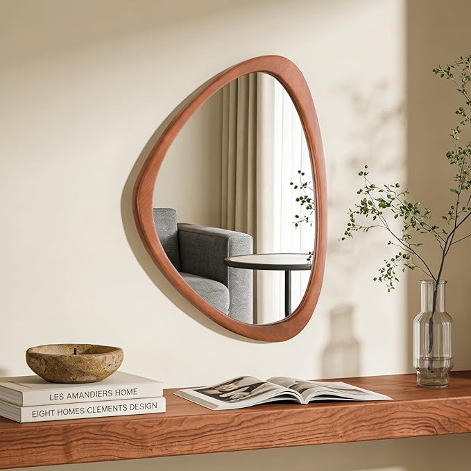 WallBeyond Asymmetrical Mirror, Irregular Wall Mirror for Bathroom, Wall Mirrors Decorative for Bedroom Living Room Entryway Hall, Unique Wall Mirror 25" x 20"