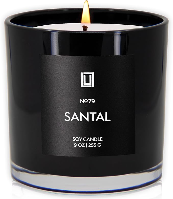 Lulu Candles | Santal | Luxury Scented Soy Jar Candle | Hand Poured in The USA | Highly Scented & Long Lasting (9 Oz.)