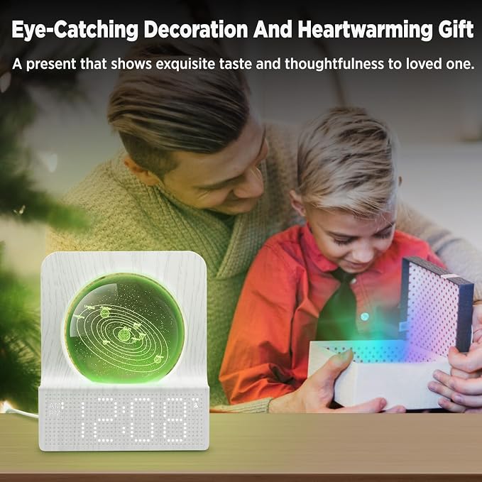 DreamSky Space Alarm Clock for Kids Teens with RGB Night Light for Bedroom - Image 7
