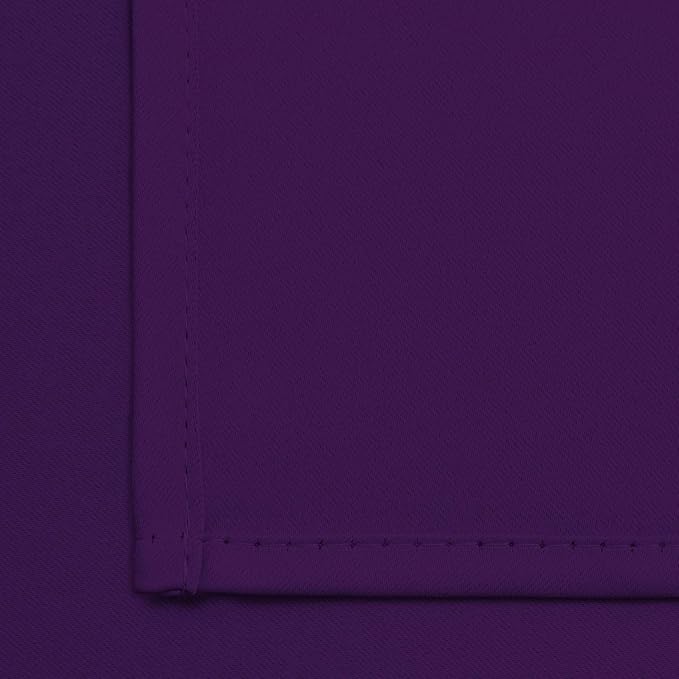 Yakamok Soft Room Darkening Grommet Window Drapes Thermal Insulated Light Blocking Blackout Curtains for Bedroom(38Wx90L,Purple,2 Panels)