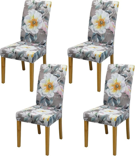 BIETYONE Chair Covers,Dining Room Chair Covers Set of 4,Stretch Kitchen Chair Cover,Washable Dining Chair Cover,Parsons Chair Slipcovers Protective,for Home,Restaurant,Banquet