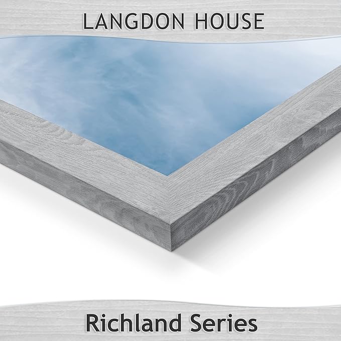 Langdon House 8x10 Picture Frames (Ash Gray, 6 Pack) Woodgrain Style, Richland Collection