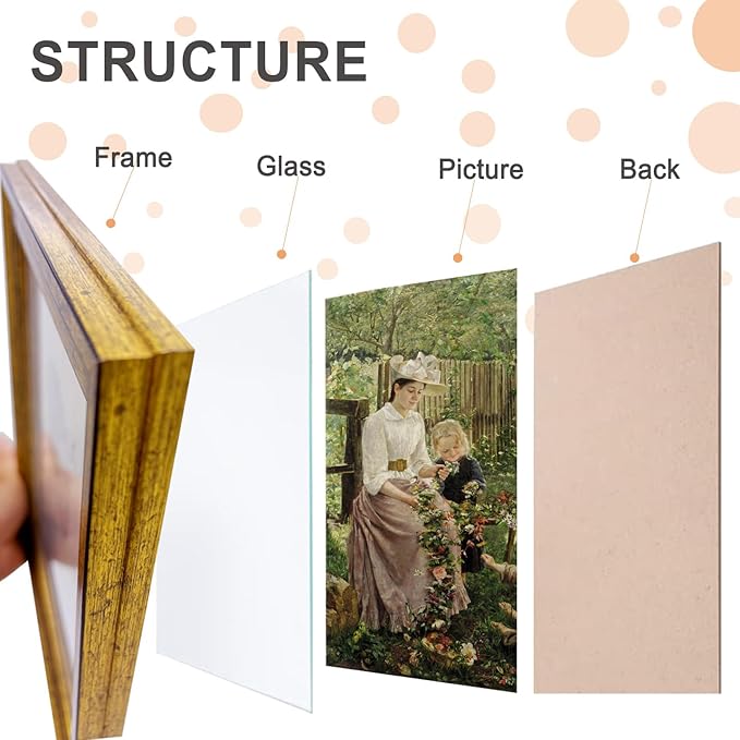 11x17 Picture Frame with Real Glass set of 2-Vintage Frames - Antique Style Frames for Wall - Ornate Frame for Rustic Gold Office or Home Decor Display Family Friends Wedding Gift