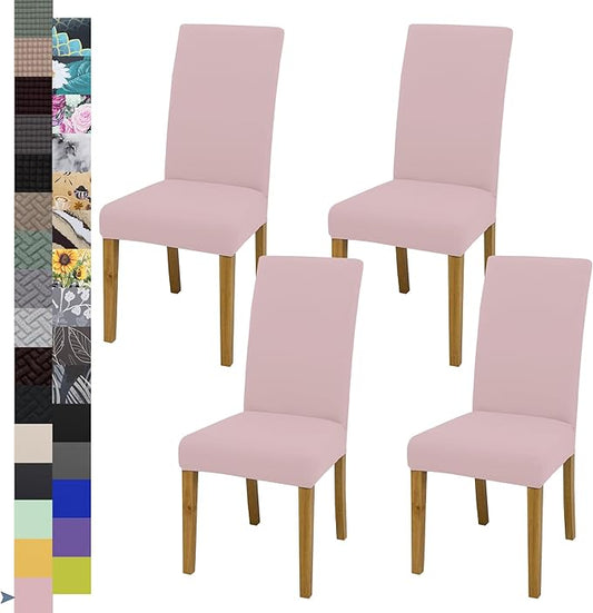 BIETYONE Chair Covers,Dining Room Chair Covers Set of 4,Stretch Kitchen Chair Cover,Washable Dining Chair Cover,Parsons Chair Slipcovers Protective,for Home,Restaurant,Banquet
