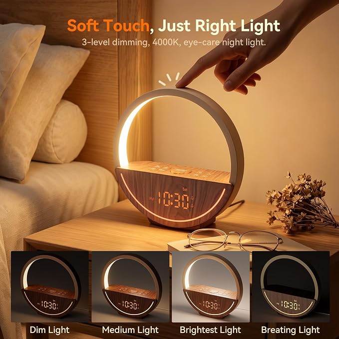 Vivilumens Sunrise Alarm Clock with Sound Machine & Night Light - Image 7
