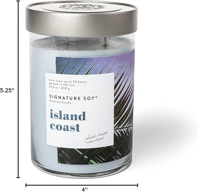 Signature Soy Lidded Island Coast Scented Candle Extra Large Jar