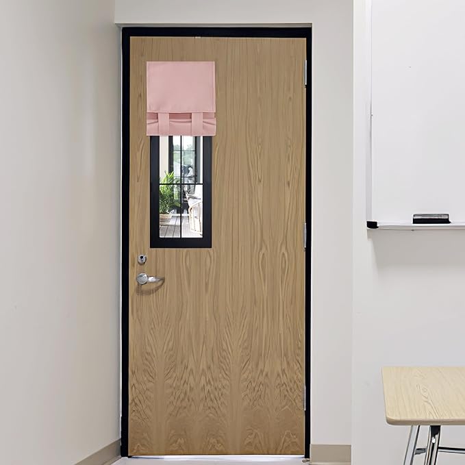 RYB HOME Door Curtains for Small Windows, Full Privacy Protect Room Darkening Sides Drapes for Classroom Door Window Kitchen, 1 Panel, Orange Pink W12 x L30