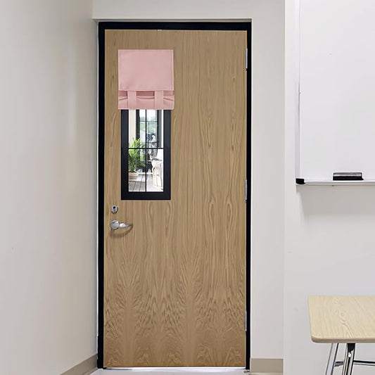 RYB HOME Door Curtains for Small Windows, Full Privacy Protect Room Darkening Sides Drapes for Classroom Door Window Kitchen, 1 Panel, Orange Pink W12 x L30