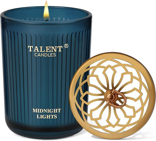 Jar Candles for Home Scented, Aromatherapy Candles Gifts for Women & Men, Natural Soy Candle, 8.4oz Traditional Style, Midnight Lights